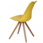 Conslium vintage stoeltje geel hout