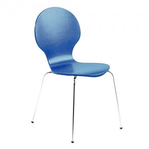 Vlinderstoel naar Arne Jabosen blauw chroom goedkoop
